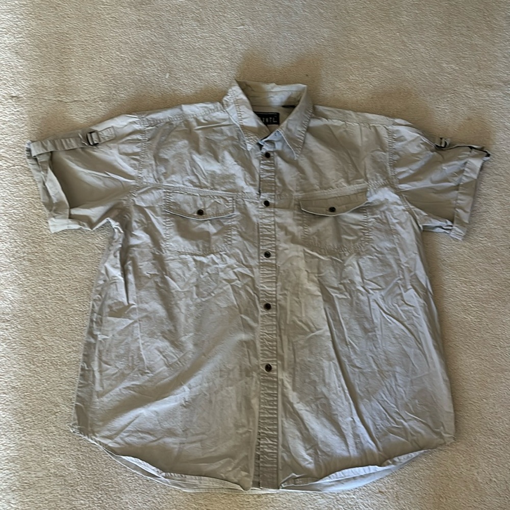 Pronti collection by Phita men cotton shirt short sleeve two pockets buttons XXL